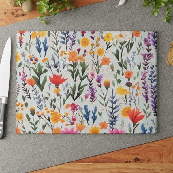 Glass Cutting Board - Wild Flowers - Image 8