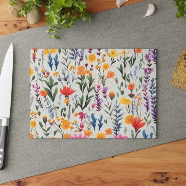 Glass Cutting Board - Wild Flowers - Image 4