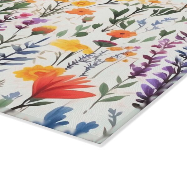 Glass Cutting Board - Wild Flowers - Image 3