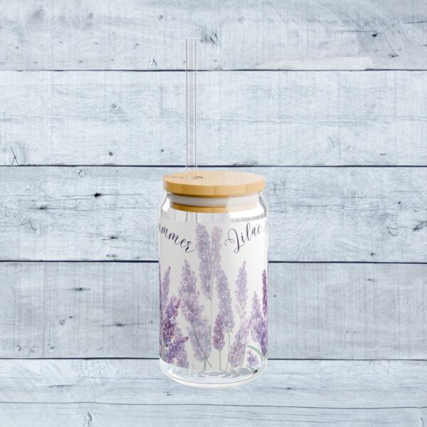 Sipper Glass, 16oz - Lilac Summer - Image 3