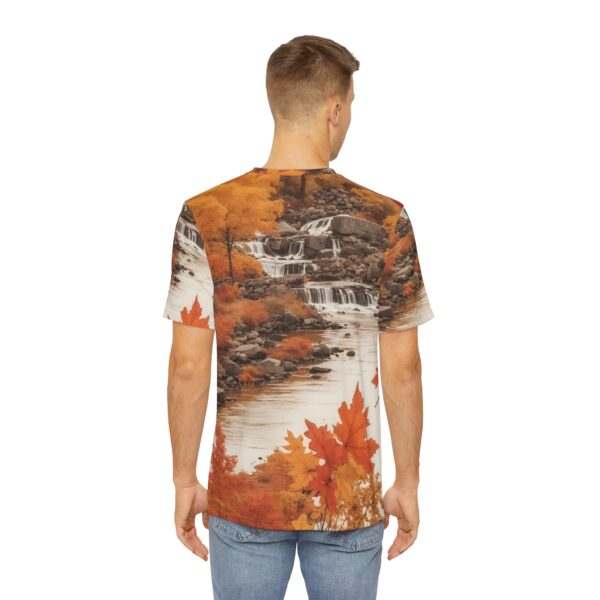 Men's Polyester Tee (AOP) - Autumn River - Image 4