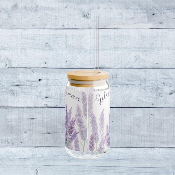 Sipper Glass, 16oz - Lilac Summer - Image 2