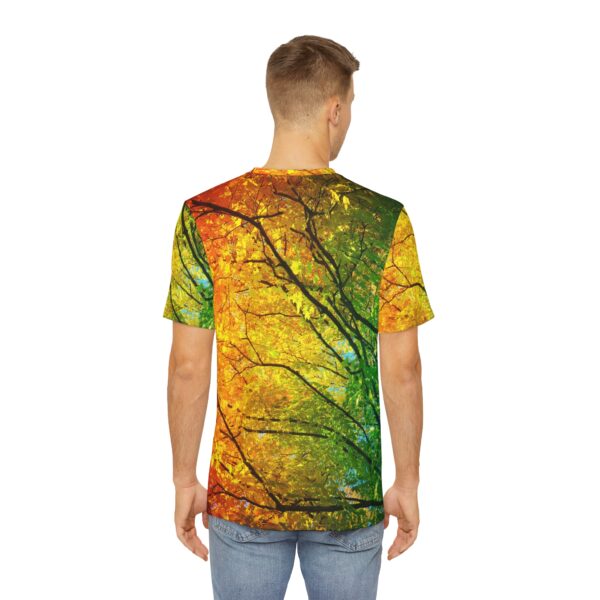 Men's Polyester Tee (AOP) - Fall Trees - Image 4