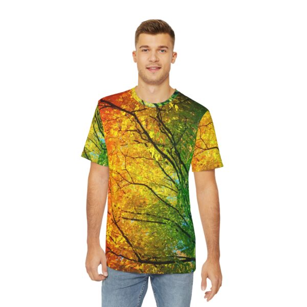 Men's Polyester Tee (AOP) - Fall Trees - Image 3