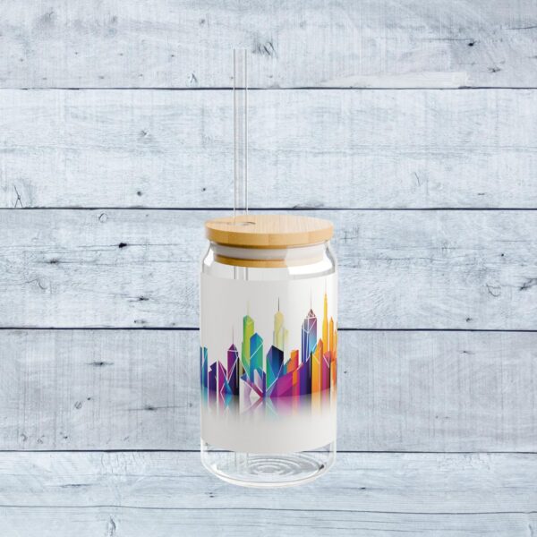 Sipper Glass, 16oz - City Skyline - Image 2