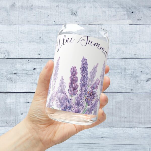 Sipper Glass, 16oz - Lilac Summer - Image 6