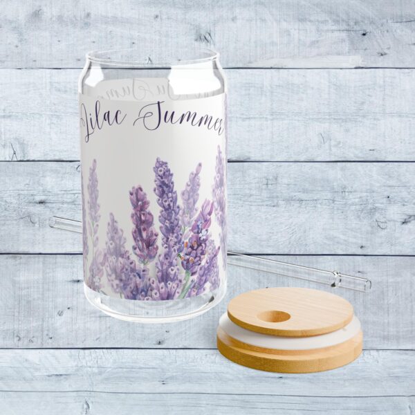 Sipper Glass, 16oz - Lilac Summer - Image 7