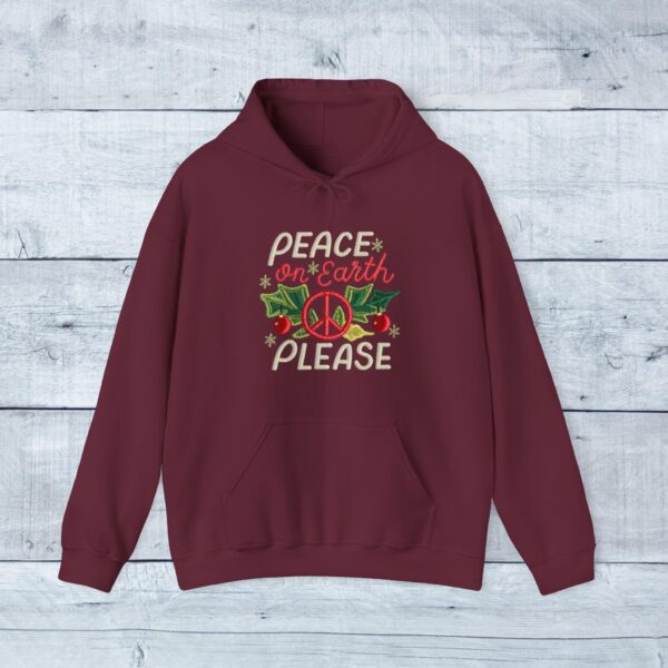 Unisex Heavy Blend Hoodie - Gildan 18500 - Peace on Earth Please... - Image 8