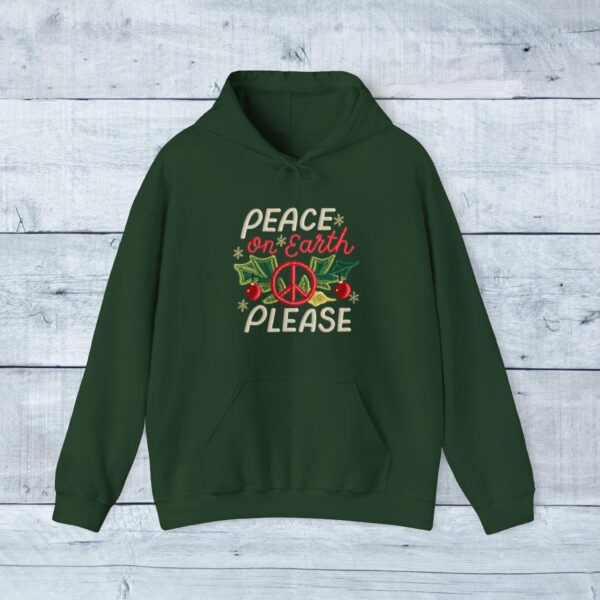 Unisex Heavy Blend Hoodie - Gildan 18500 - Peace on Earth Please... - Image 11