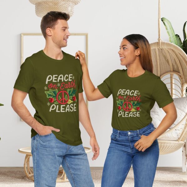 Unisex Short Sleeve T shirt - Peace on earth, please.. - Image 13