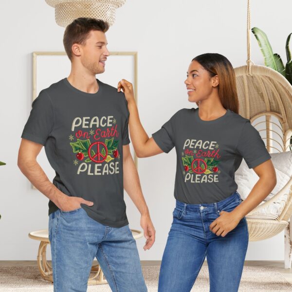 Unisex Short Sleeve T shirt - Peace on earth, please.. - Image 25