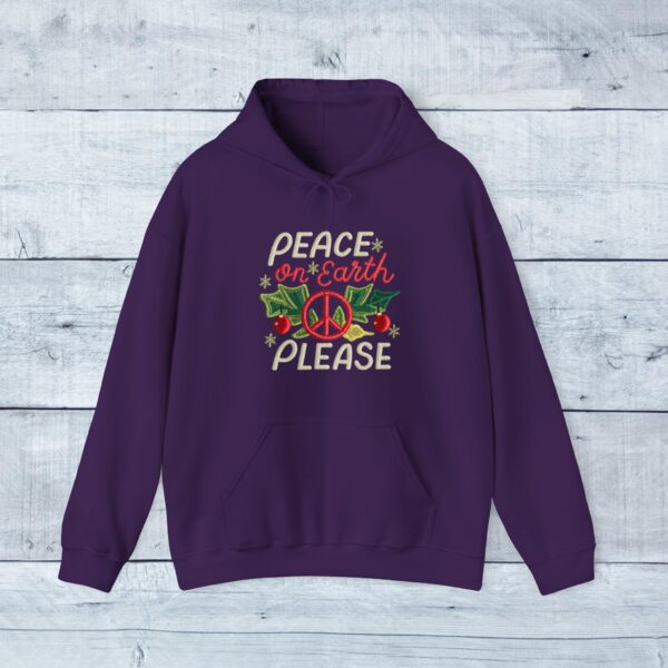 Unisex Heavy Blend Hoodie - Gildan 18500 - Peace on Earth Please... - Image 23