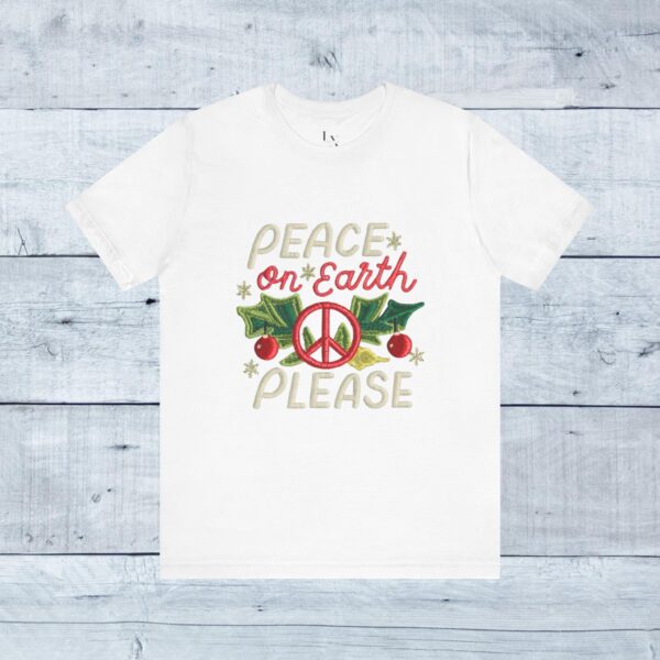 Unisex Short Sleeve T shirt - Peace on earth, please.. - Image 9