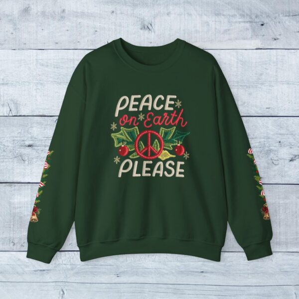 Retro Christmas Sweat Shirt - Peace on earth, please.. - Image 13