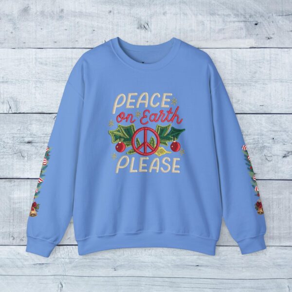 Retro Christmas Sweat Shirt - Peace on earth, please.. - Image 21