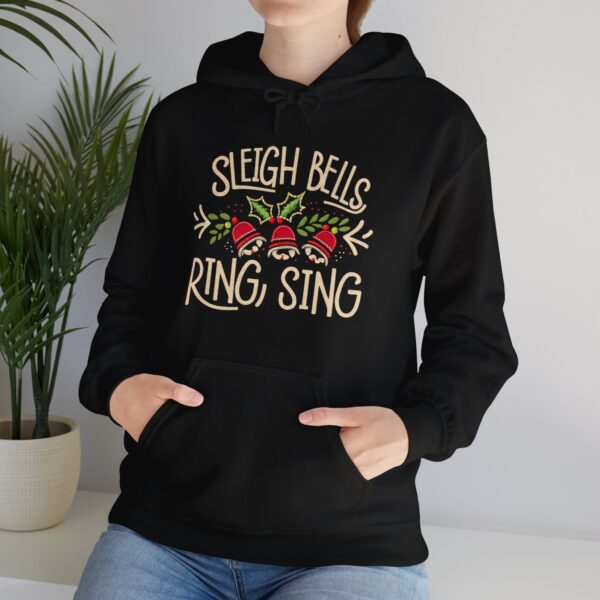 Unisex Heavy Blend Hoodie - Gildan 18500 - Sleigh Bells Ring, Sing... - Image 4