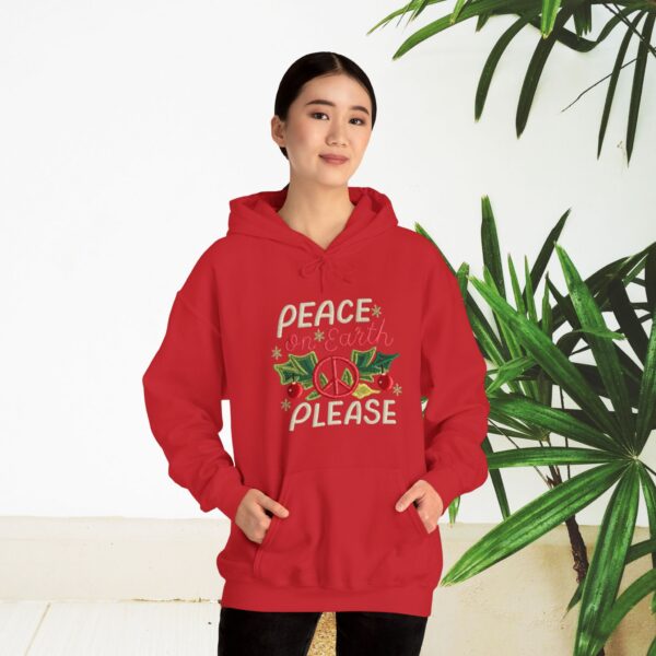 Unisex Heavy Blend Hoodie - Gildan 18500 - Peace on Earth Please... - Image 22