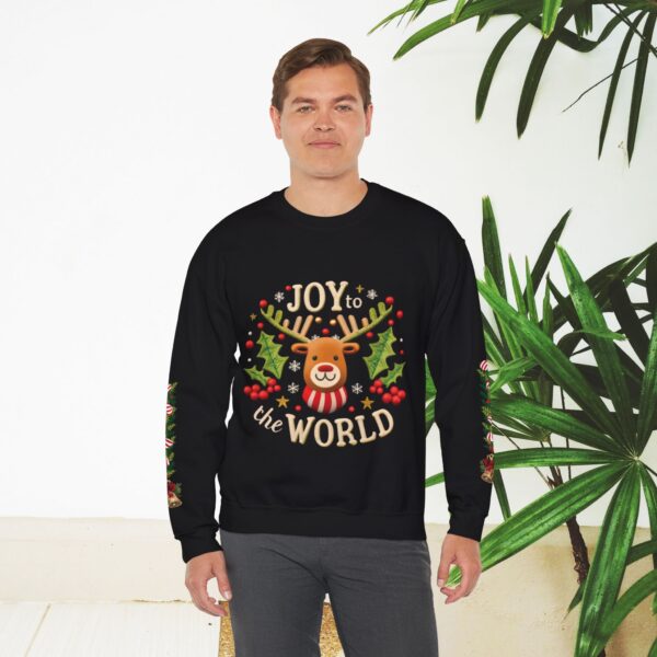 Retro Christmas Sweat Shirt - Joy to the World - Image 6