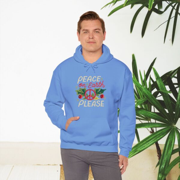 Unisex Heavy Blend Hoodie - Gildan 18500 - Peace on Earth Please... - Image 16